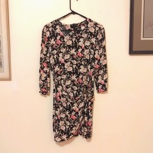 Size 3 Floral form fitted 3/4 sleeve dress